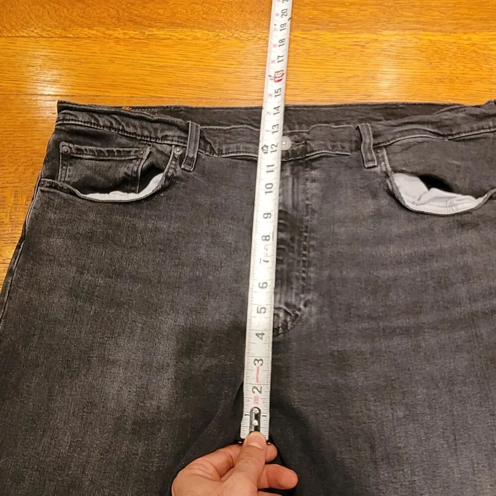 Levi's 502 Premium Black Jeans 40x32 Stretch Lyocell